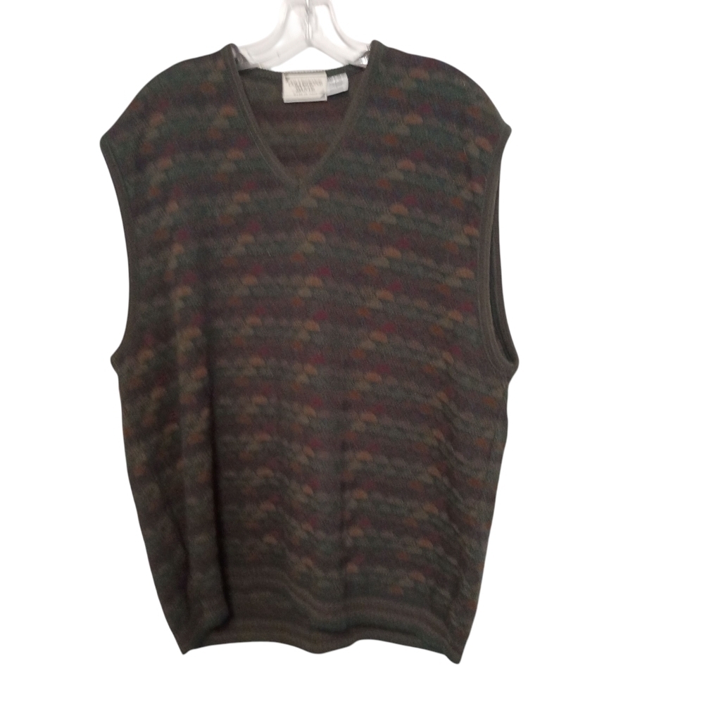 Collezione Dante - Multicolor Wool Blend Sweater Vest - Size Large
